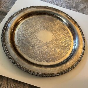 VINTAGE LARGE ONEIDA SERVING TRAY SULVER PLATE